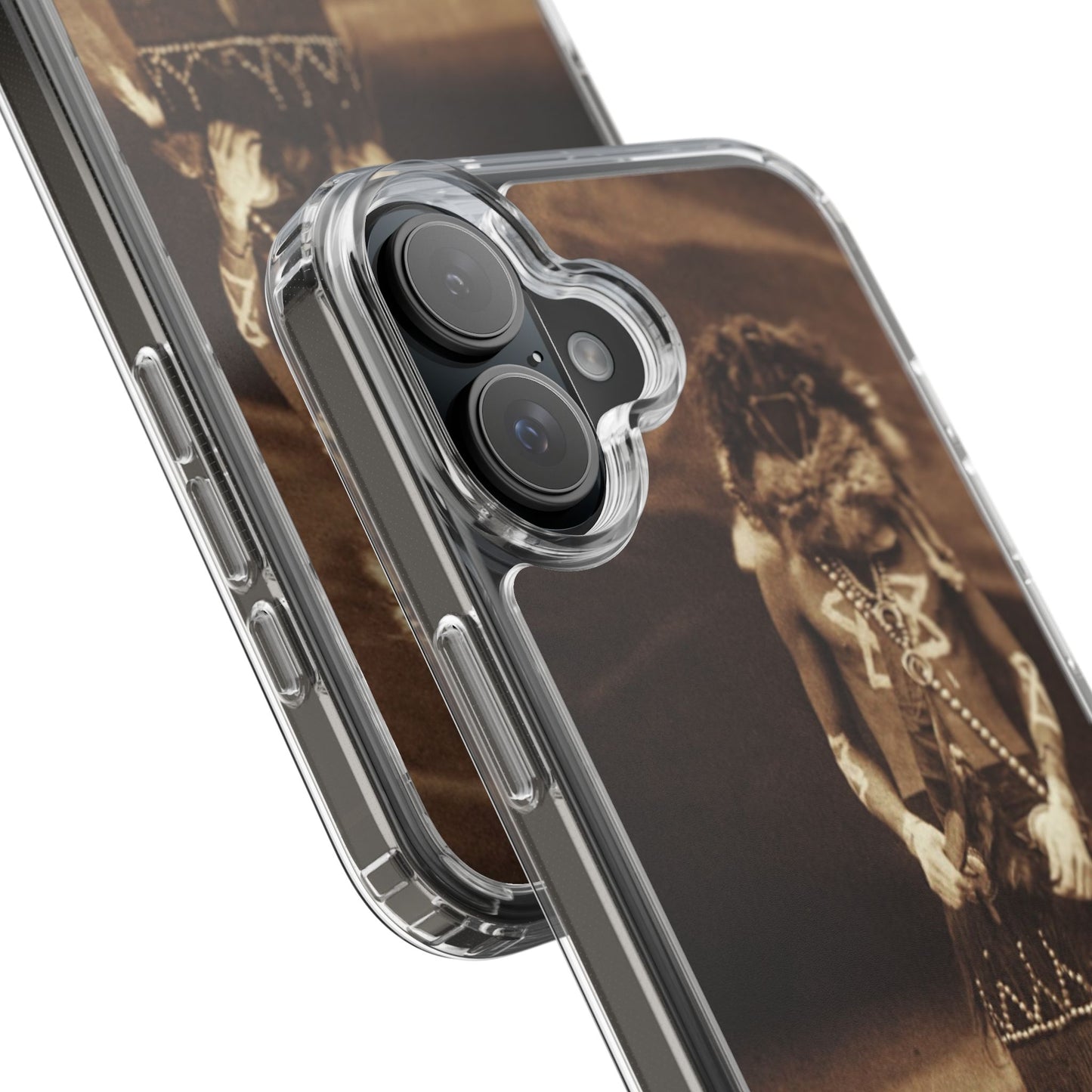 Vintage Spirit Animal Clear Phone Case, Eco-Friendly Cell Phone Cover, Unique Gift for Nature Lovers, Boho Style Mobile Accessory, [...]