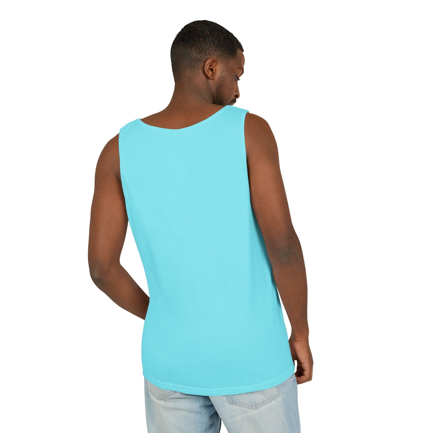 Unisex Garment-Dyed Tank Top with 4NBT Design, Summer Apparel, Casual Wear, Gift for Friends, Individual Expression Top