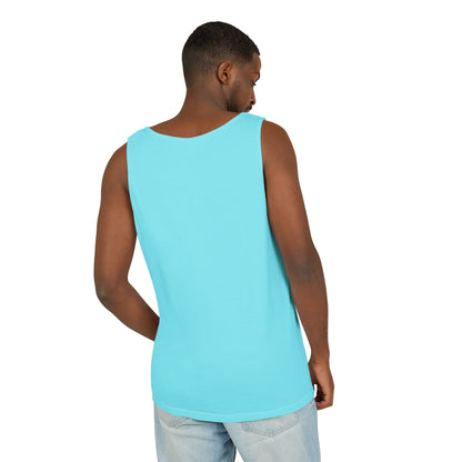 Unisex Garment-Dyed Tank Top with 4NBT Design, Summer Apparel, Casual Wear, Gift for Friends, Individual Expression Top
