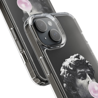@ye Clear Phone Case with David Statue Design, Modern Phone Accessory for Art Lovers, Unique Gift, Customizable Compatible Soft Case