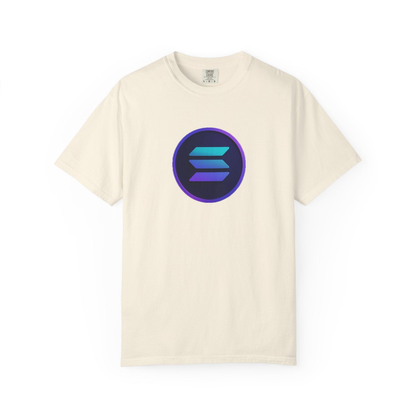 Solana Stylish Garment-Dyed T-Shirt with Colorful Logo, Trendy Graphic Tee, Casual Wear, Everyday Comfort, Perfect Gift Idea