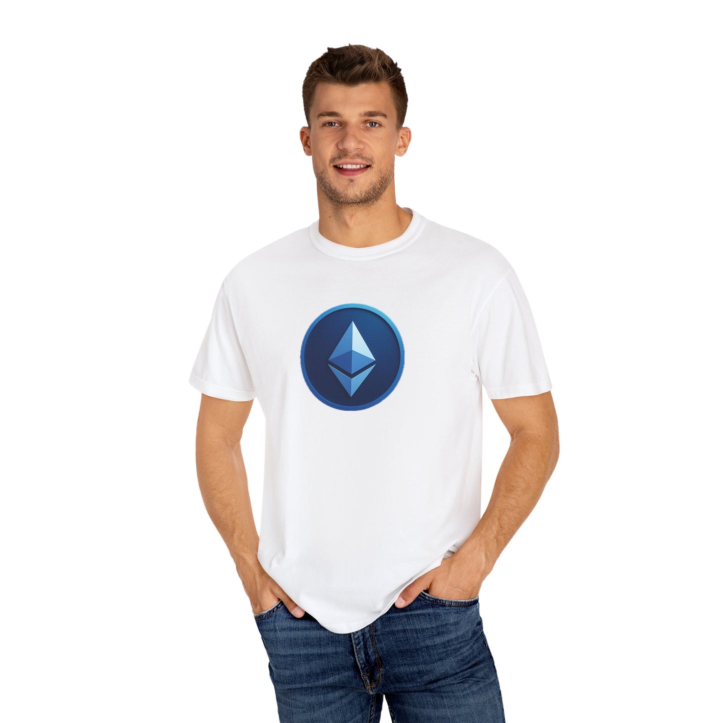 Ethereum Graphic T-Shirt, Unisex Casual Tee, Blockchain Apparel, Gamer Shirt, Crypto Gift, Stylish Streetwear