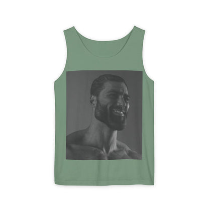GIGA Unisex Garment-Dyed Tank Top, Summer Apparel, Funny Graphic Tee, Workout Wear, Unique Gift Idea, Casual Outfit