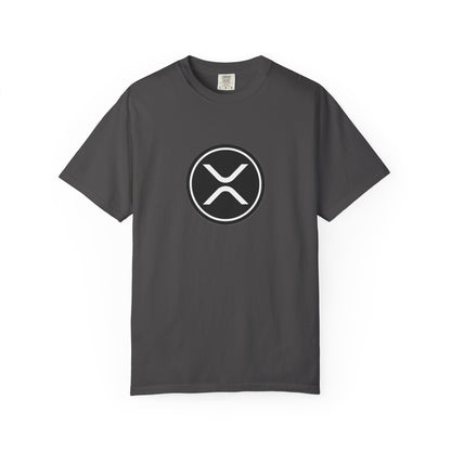 XRP Unisex Garment-Dyed T-Shirt with Minimalist Logo, Stylish Casual Wear, Perfect for Gifts, Everyday Comfort, Cool Streetwear