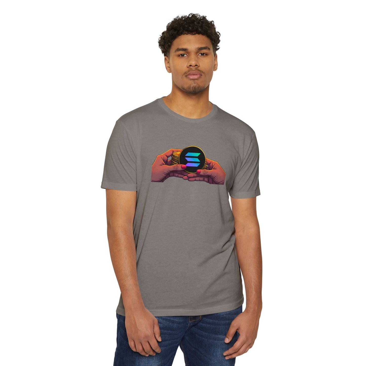 Solana Hands Unisex Jersey T-shirt, Graphic Tee, Trendy Apparel, Gift for Him/Her, Casual Wear, Perfect for Tech Lovers