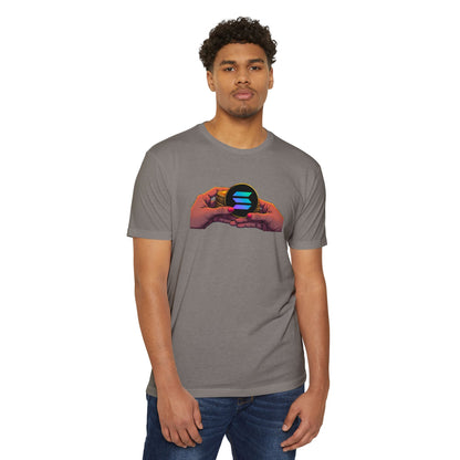 Solana Hands Unisex Jersey T-shirt, Graphic Tee, Trendy Apparel, Gift for Him/Her, Casual Wear, Perfect for Tech Lovers
