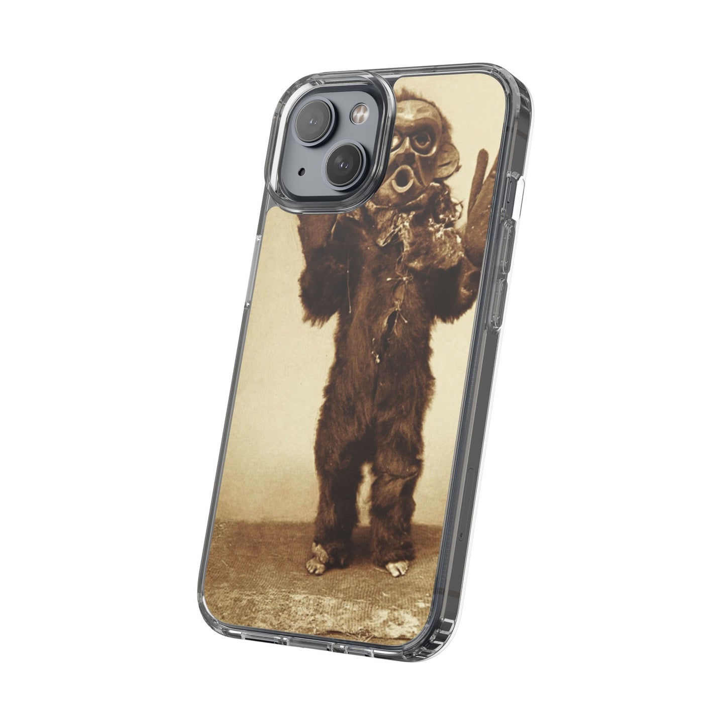 Yei Vintage Monster Clear Phone Case, Unique Phone Cover, Halloween Gift, Retro Style Case, Fun Accessories