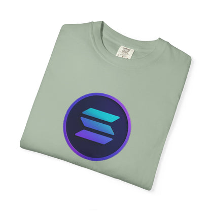Solana Stylish Garment-Dyed T-Shirt with Colorful Logo, Trendy Graphic Tee, Casual Wear, Everyday Comfort, Perfect Gift Idea
