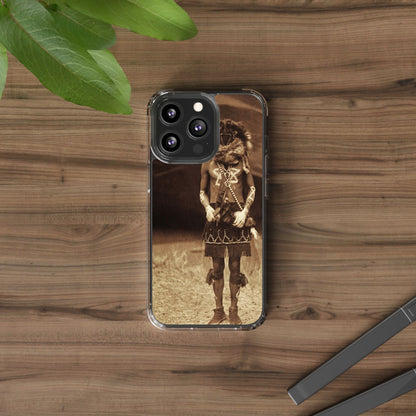Vintage Spirit Animal Clear Phone Case, Eco-Friendly Cell Phone Cover, Unique Gift for Nature Lovers, Boho Style Mobile Accessory, [...]