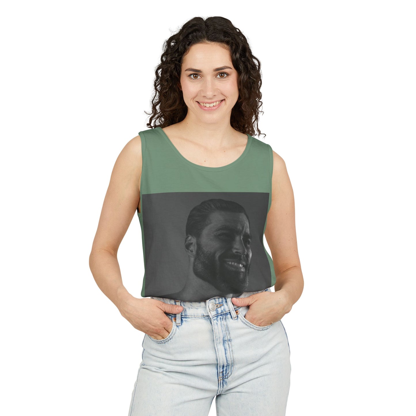 GIGA Unisex Garment-Dyed Tank Top, Summer Apparel, Funny Graphic Tee, Workout Wear, Unique Gift Idea, Casual Outfit