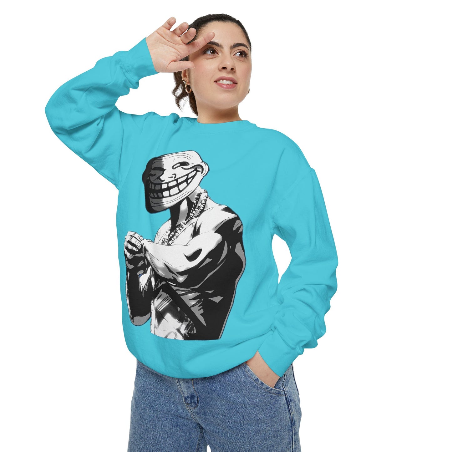 TROLL Stylish Unisex Sweatshirt with Playful Graphic, Trendy Streetwear, Cozy and Casual, Perfect Gift for Any Occasion, Unique Art Design