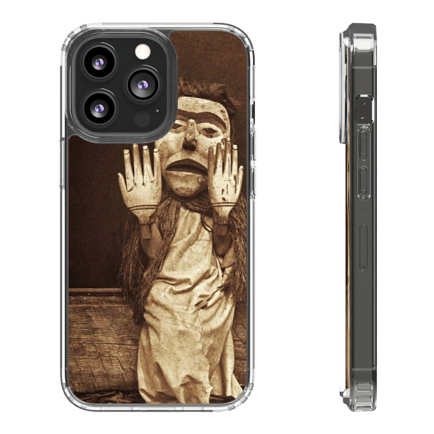 Yei Unique Clear Phone Case with Vintage Puppet Design, Artistic Phone Cover, Retro Style Protection, Gifts for Theater Lovers, Customized [...]