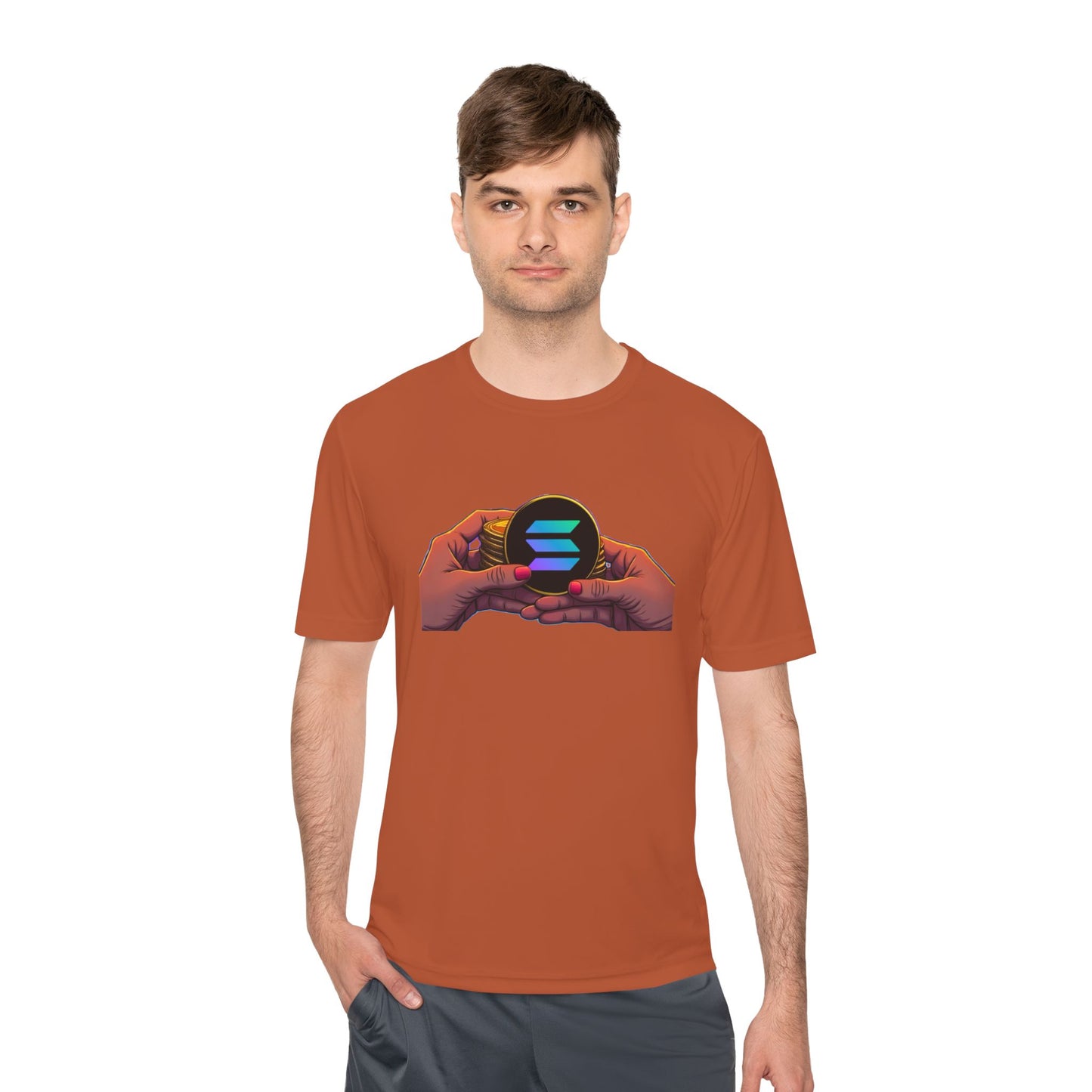 Unisex Moisture Wicking Tee featuring SOLANA & YZY designs, Perfect for Athletes, Casual Wear, Fitness Goals, Everyday Use, Sports Events