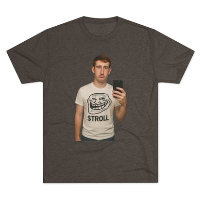 TROLL Unisex Tri-Blend Crew Tee | Funny Tee | Casual Wear | Gift for Friends | Trendy Shirt | Meme Apparel