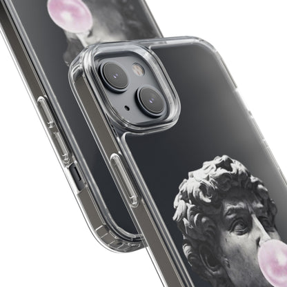 @ye Clear Phone Case with David Statue Design, Modern Phone Accessory for Art Lovers, Unique Gift, Customizable Compatible Soft Case