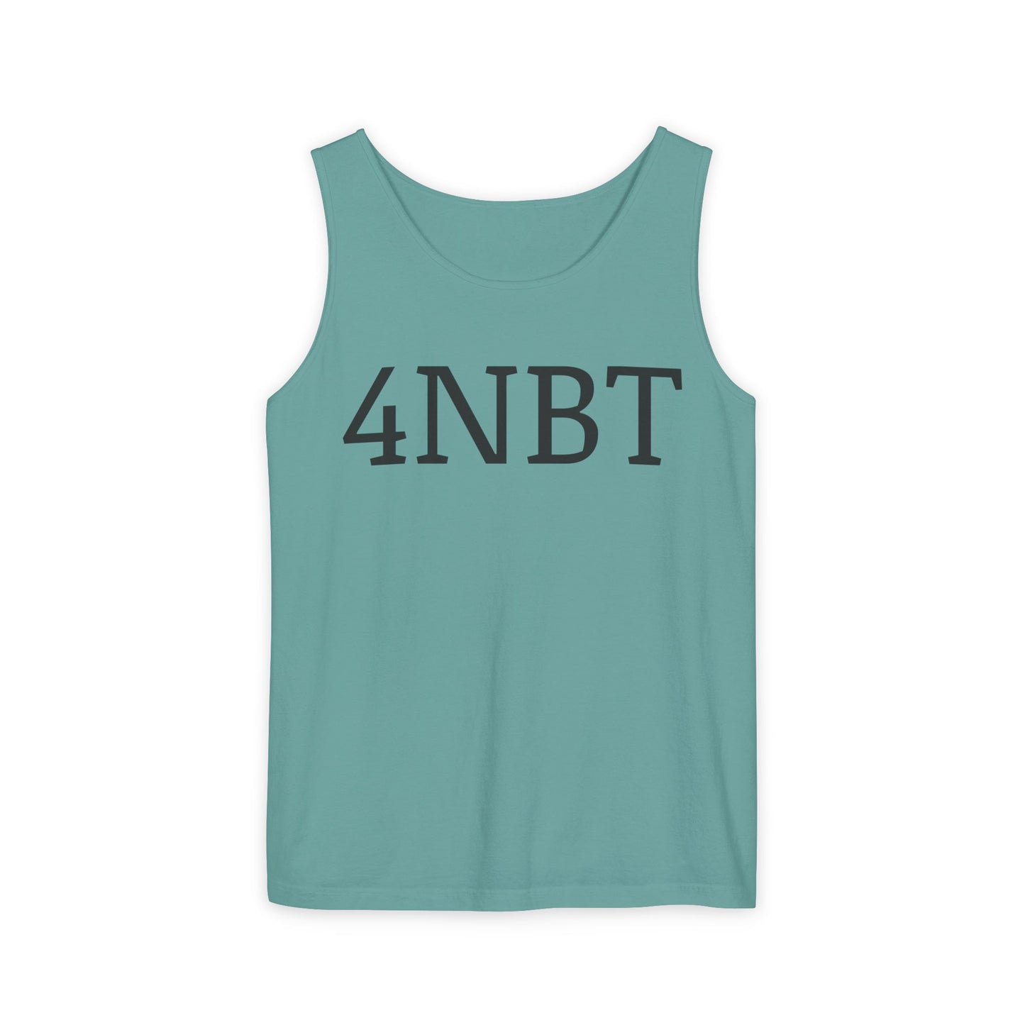 Unisex Garment-Dyed Tank Top with 4NBT Design, Summer Apparel, Casual Wear, Gift for Friends, Individual Expression Top
