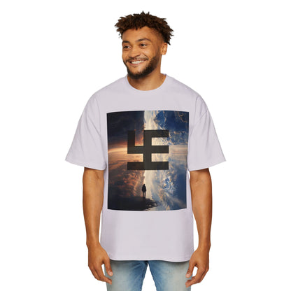 Swasticoin Men's Heavy Oversized Tee with Eye-Catching Design | Casual Wear, Graphic Tee, Street Style, Unisex Fashion, Gift Idea