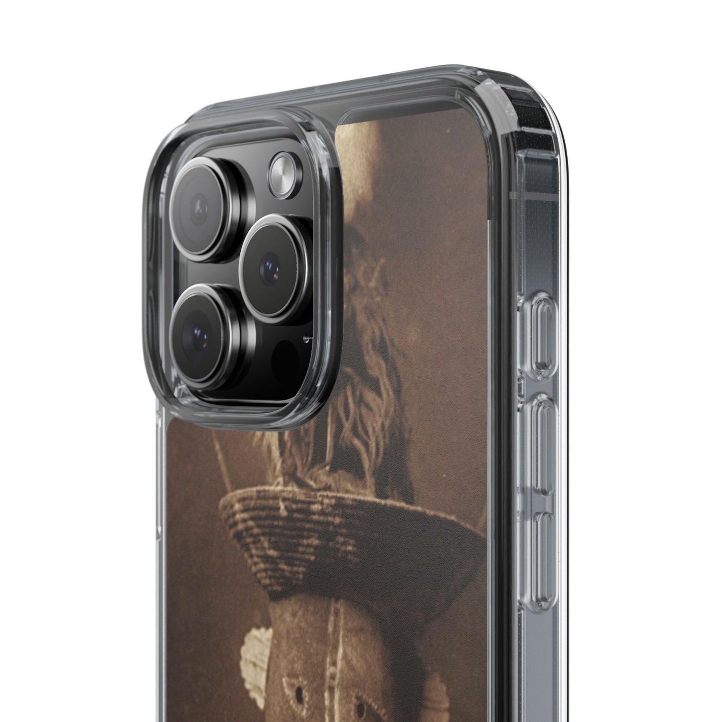 Yei Vintage Ethnic Clear Phone Case, Unique Phone Protector, Bohemian iPhone Case, Artistic Clear Cover, Cultural Phone Accessory