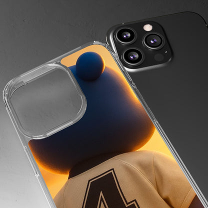 4NBT Trillion Bear Clear Phone Case, Aesthetic Phone Cover, Unique Gift for Animal Lovers, Stylish iPhone Accessory, Perfect for Birthdays