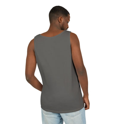 Unisex Garment-Dyed Tank Top with 4NBT Design, Summer Apparel, Casual Wear, Gift for Friends, Individual Expression Top