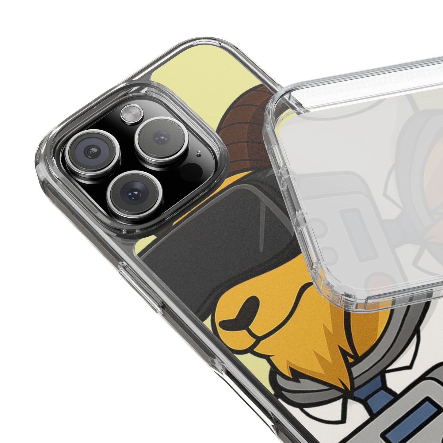 VR Goat Clear Case, Fun Phone Cover, Geeky Accessories, Gift for Gamers, Cute Animal Design, Customizable Phone Cases