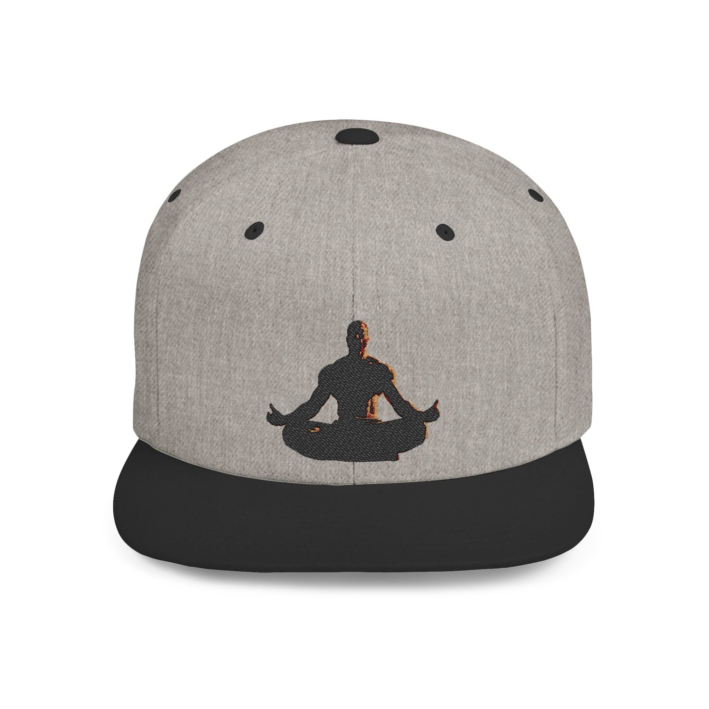 GIGA Zen Meditation Flat Bill Snapback Hat, Mindfulness Cap, Yoga Headwear, Gift for Him/Her, Casual Everyday Wear, Stylish Accessory