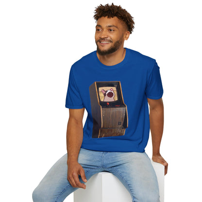 POPCAT Retro Arcade Unisex T-Shirt, Gamer Tee, Vintage Gaming Shirt, Gift for Gamers, Casual Wear