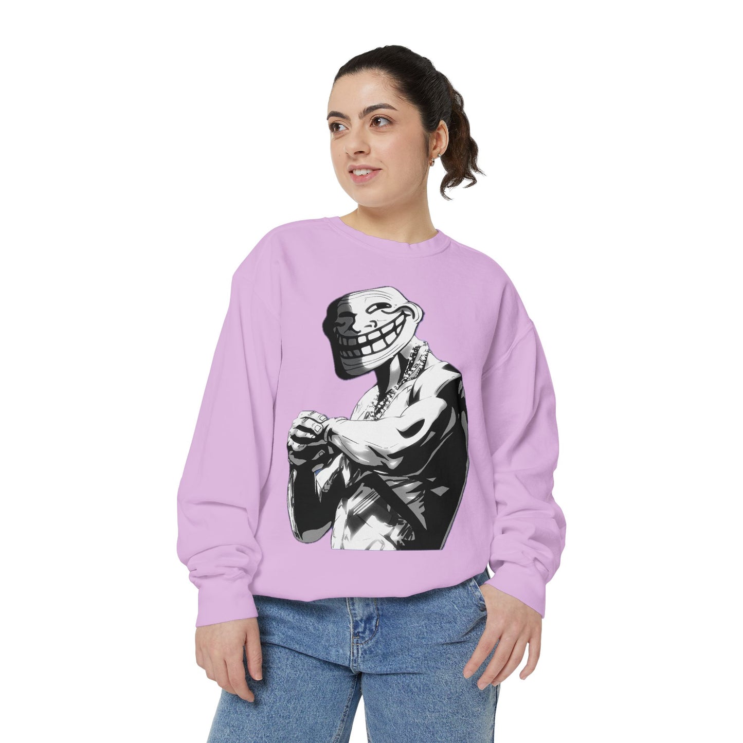 TROLL Stylish Unisex Sweatshirt with Playful Graphic, Trendy Streetwear, Cozy and Casual, Perfect Gift for Any Occasion, Unique Art Design