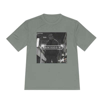 KANYECOIN Unisex Moisture Wicking Tee, Cool Graphic Tee, Music Lover Gift, Urban Style Shirt, Sportswear, Trendy Tee for Fans