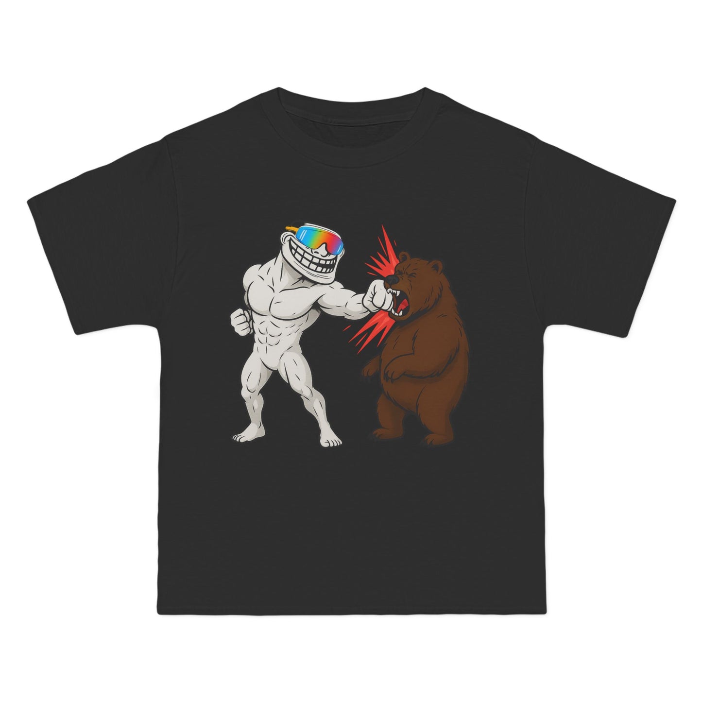 Troll Bold Graphic Short-Sleeve T-Shirt featuring Cartoon Conflict, Fun Gift for Friends, Casual Wear, Festival Attire, Unique Statement [...]