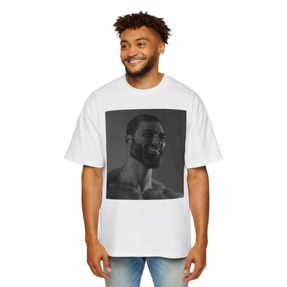 GIGA Men's Heavy Oversized Tee | Casual Streetwear Shirt, Graphic Tee, Gift for Him, Unisex Style, Trendy Apparel