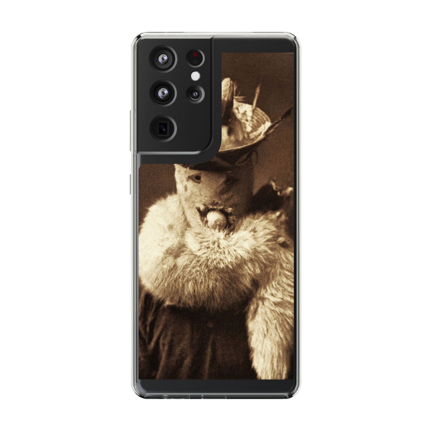 Yei Vintage Cat Photography Phone Case, Clear Cases, Unique Gift for Cat Lovers, Phone Accessory, Stylish Tech Gear, Animal Art