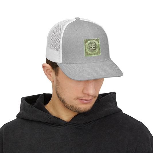 Swasticoin Sparkling Embroidered Snapback Trucker Cap, Stylish Outdoor Hat, Unique Gift for Holidays, Casual Wear, Fashion Accessory