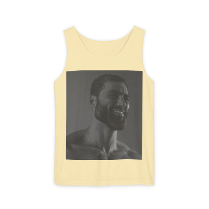 GIGA Unisex Garment-Dyed Tank Top, Summer Apparel, Funny Graphic Tee, Workout Wear, Unique Gift Idea, Casual Outfit