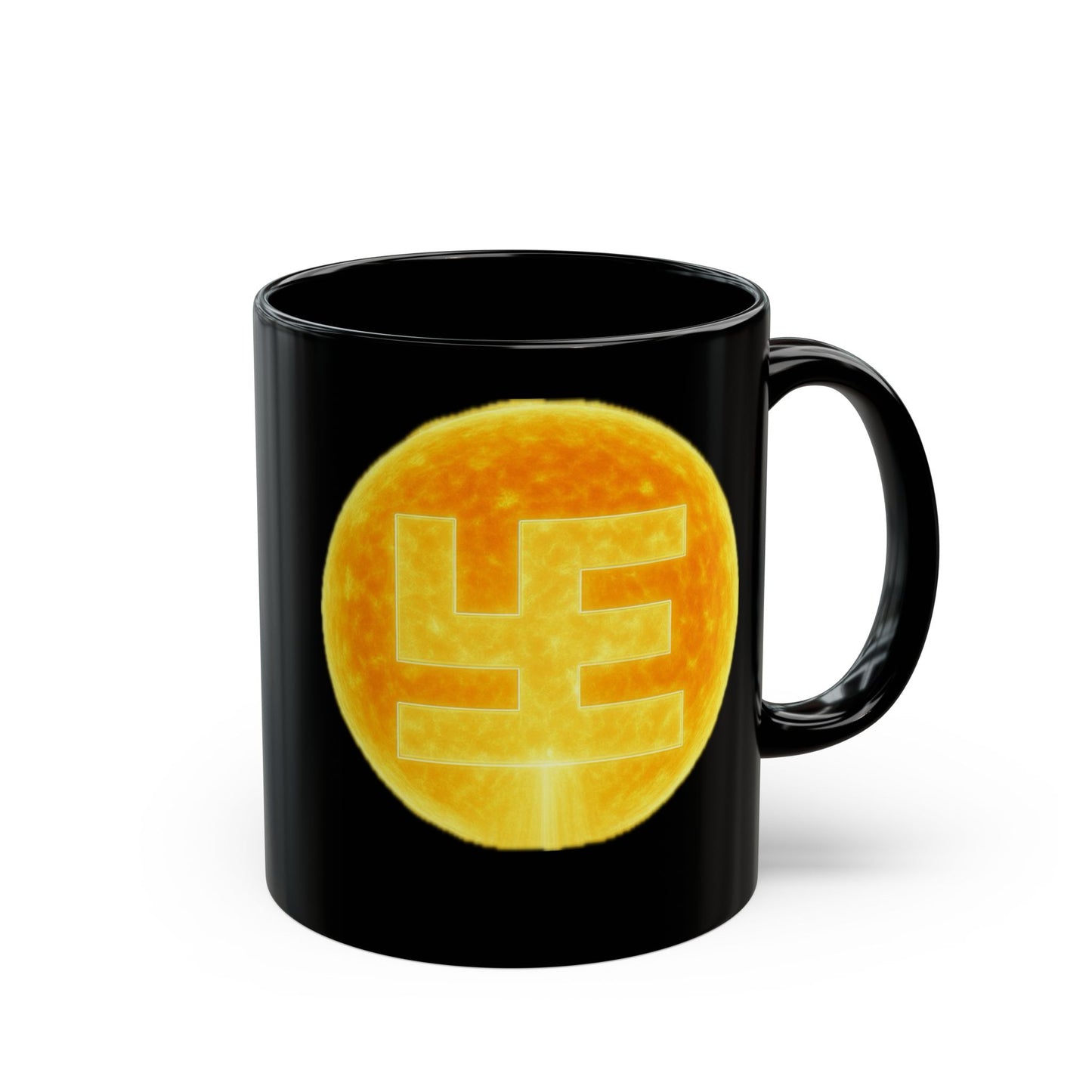 9gy Swasticoin Colorful Coin Design Mug, Unique Coffee Cup, Cryptocurrency Gift, Vibrant Tea Mug, Geeky Kitchen Decor, Fun Collectible Mug