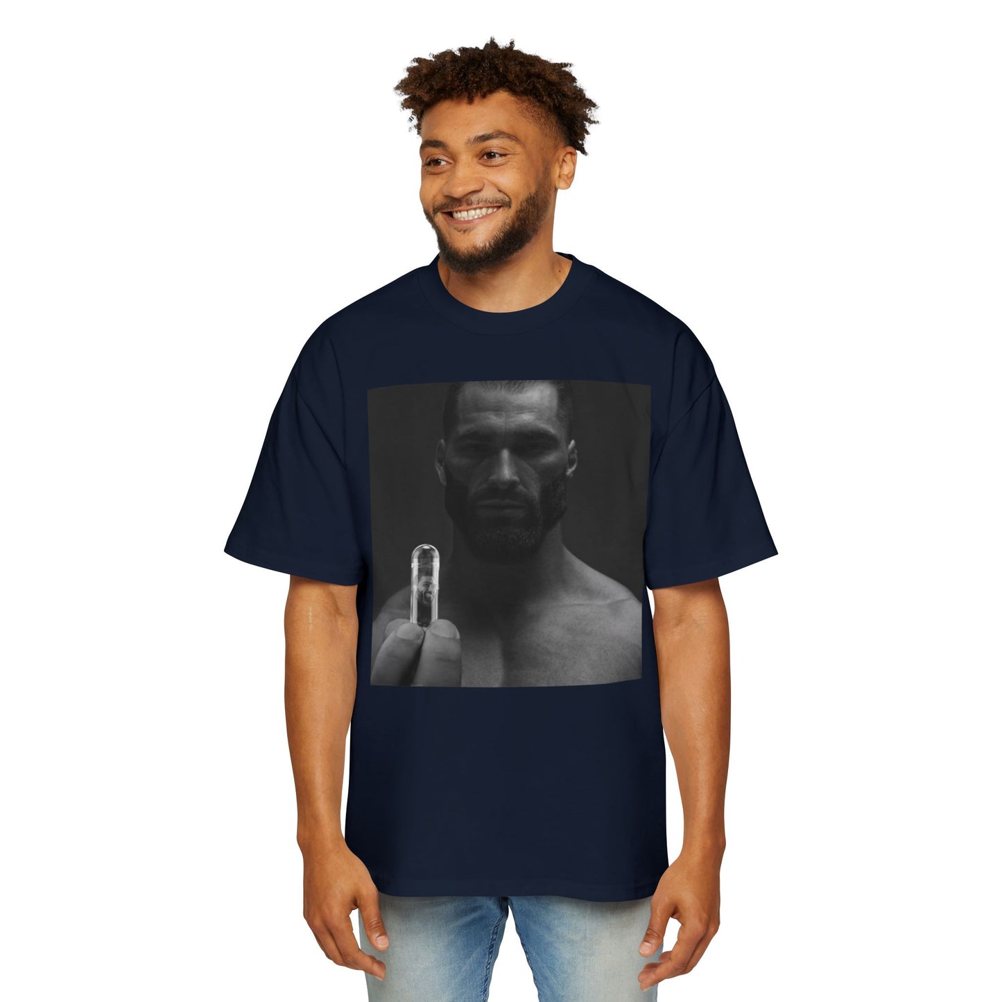 GIGA Men's Oversized Graphic Tee - Streetwear Staple, Gigachad Design, Casual Comfort, Perfect Gift for Him, Ideal for Music Festivals, [...]