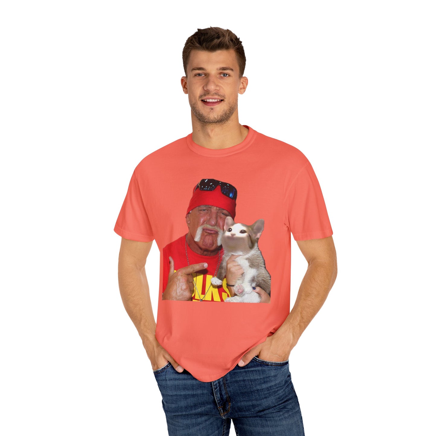 POPCAT Hilarious Unisex T-Shirt: Perfect for Dads, Pet Lovers, Gifts, Funny Apparel, Casual Wear, Cat Lovers