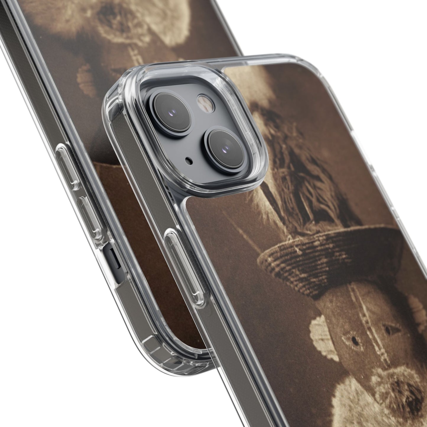 Yei Vintage Ethnic Clear Phone Case, Unique Phone Protector, Bohemian iPhone Case, Artistic Clear Cover, Cultural Phone Accessory