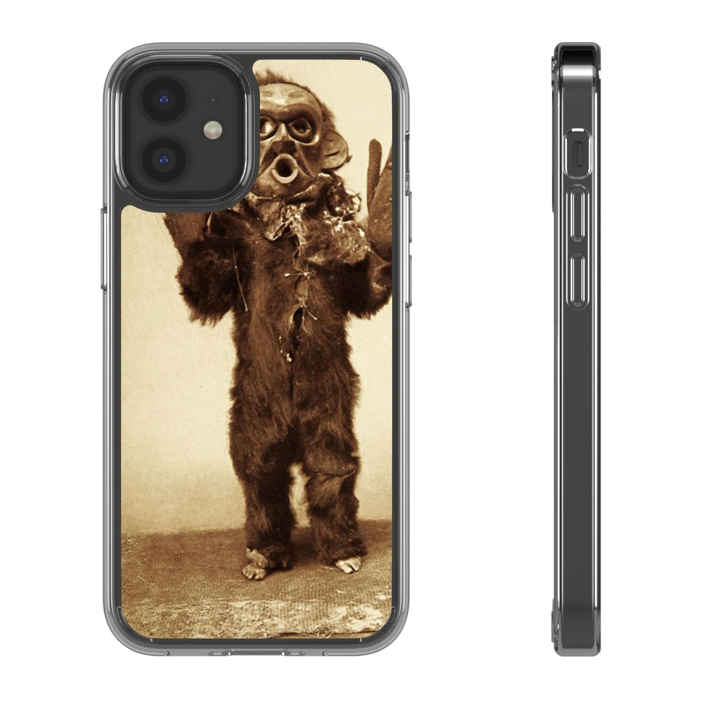 Yei Vintage Monster Clear Phone Case, Unique Phone Cover, Halloween Gift, Retro Style Case, Fun Accessories