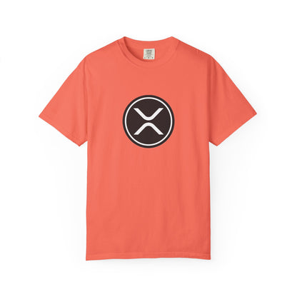 XRP Unisex Garment-Dyed T-Shirt with Minimalist Logo, Stylish Casual Wear, Perfect for Gifts, Everyday Comfort, Cool Streetwear