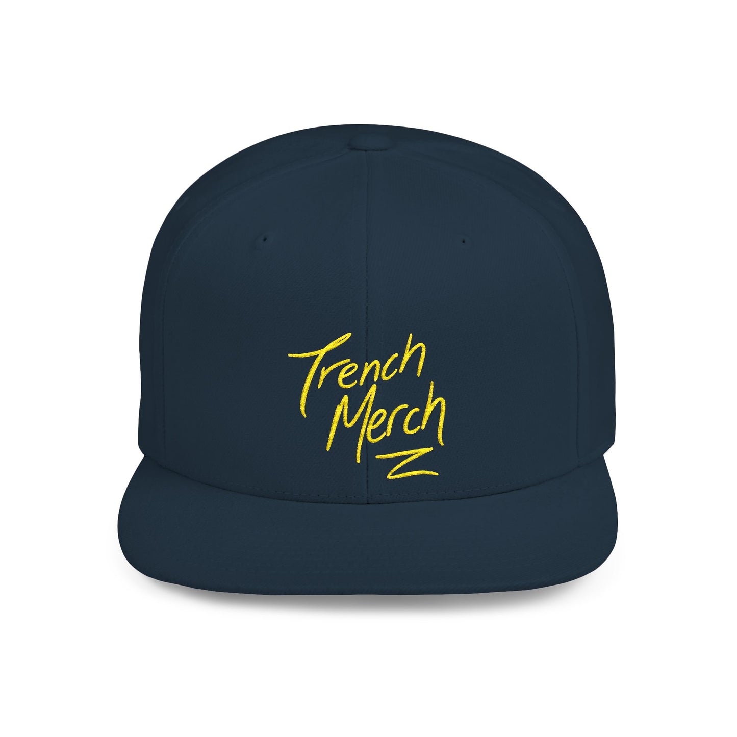 Trench Merch Trendy Flat Bill Snapback Hat, Cool Streetwear Cap for Casual Outings, Outdoor Events, Festivals, Unique Gift for Hip-Hop Fans