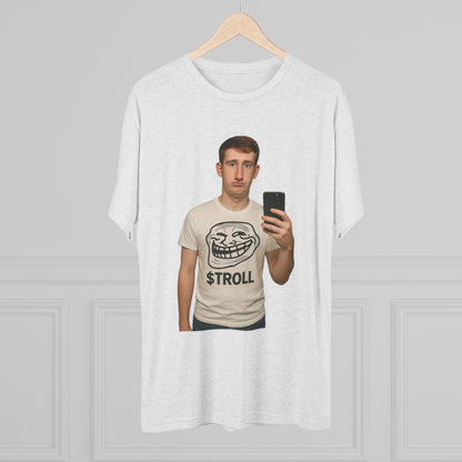 TROLL Unisex Tri-Blend Crew Tee | Funny Tee | Casual Wear | Gift for Friends | Trendy Shirt | Meme Apparel
