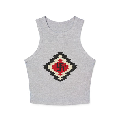 Yei Stylish Women's Crop Tank Top with Aztec Design - Summer Essential, Casual Wear, Beach Outfit, Festival Top, Layering Piece