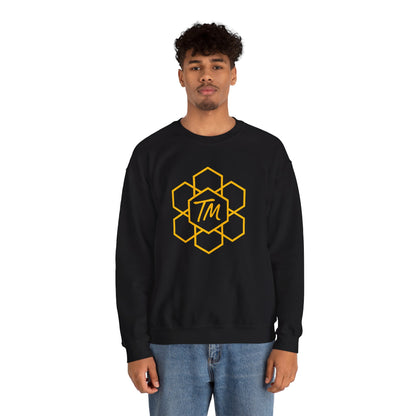 Trench Merch Stylish Honeycomb Crewneck Sweatshirt, Cozy Unisex Sweatshirt, Casual Fall Apparel, Gift for Honey Lovers, Trendy Weekend Wear