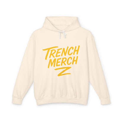 Trench Merch Unisex Lightweight Hooded Sweatshirt, Casual Streetwear, Spring Fashion, Gift for Friends, Layering Essential, Trendy Outfit