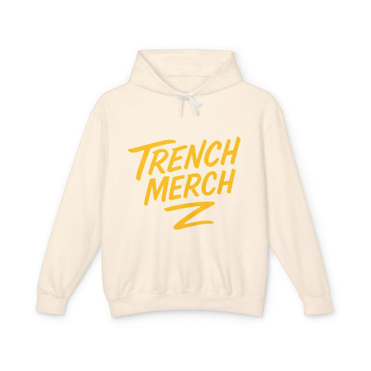 Trench Merch Unisex Lightweight Hooded Sweatshirt, Casual Streetwear, Spring Fashion, Gift for Friends, Layering Essential, Trendy Outfit