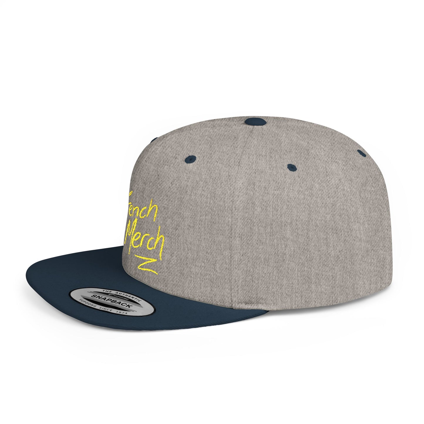 Trench Merch Trendy Flat Bill Snapback Hat, Cool Streetwear Cap for Casual Outings, Outdoor Events, Festivals, Unique Gift for Hip-Hop Fans