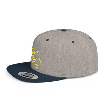 Trench Merch Trendy Flat Bill Snapback Hat, Cool Streetwear Cap for Casual Outings, Outdoor Events, Festivals, Unique Gift for Hip-Hop Fans