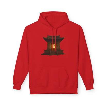 YZY Swasticoin Serene Lantern Hoodie, Cozy Fleece Hooded Sweatshirt, Gift for Nature Lovers, Casual Wear, Outdoor Adventures, Fall Fashion