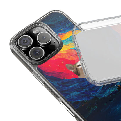 POPCAT Colorful Cat Phone Case, Artistic Clear Cases for Cat Lovers, Unique Gift, Customizable Phone Cover, Fun Pet Accessory, Vibrant Design
